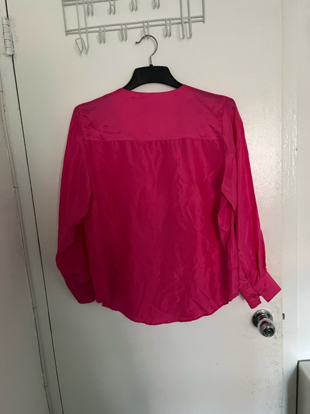 Lilly Pulitzer vintage Fuchsia Silk Button-Front Blouse - Picture 2 of 7